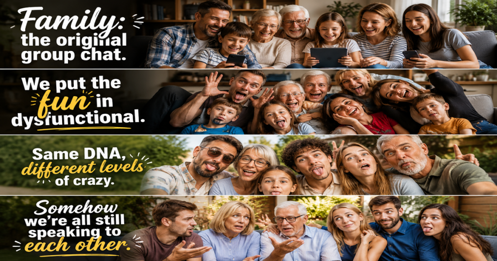 Captions for family pictures