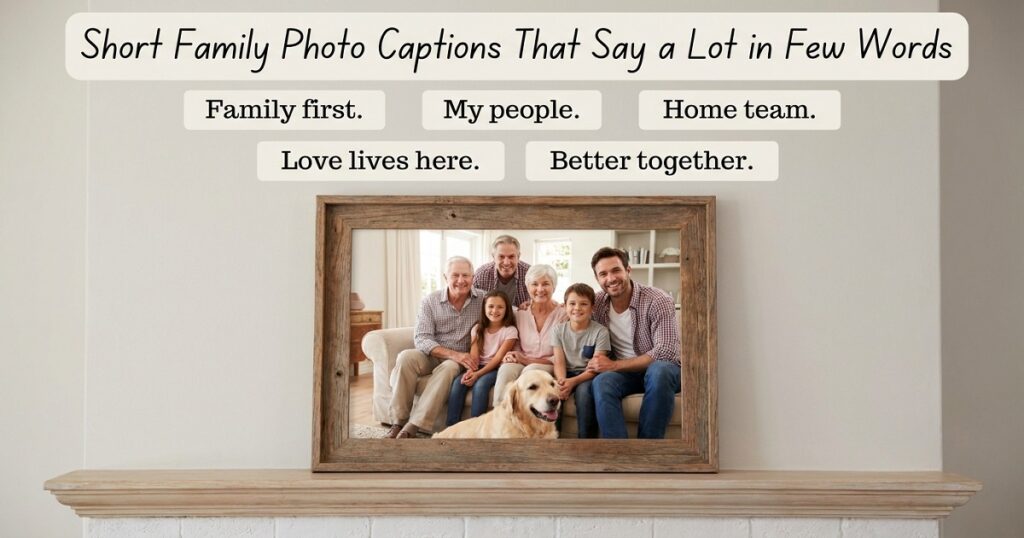 Short Family Photo Captions for Instagram