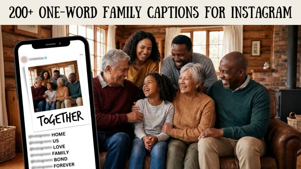 200+ One Word Short Family Captions for Instagram