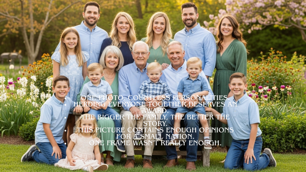 Captions for family pictures
