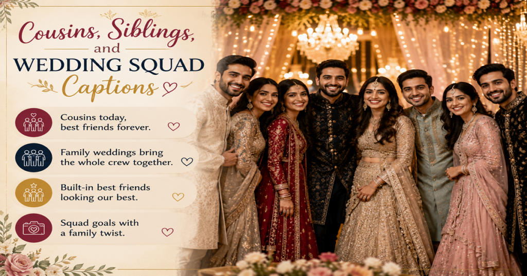 Family Wedding Captions for Instagram