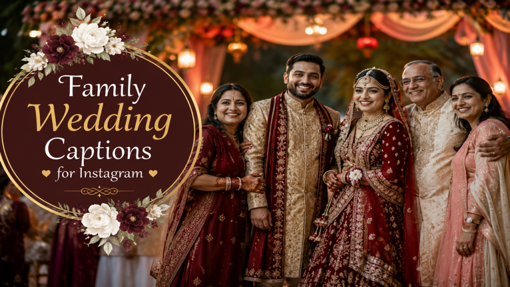 Family Wedding Captions for Instagram