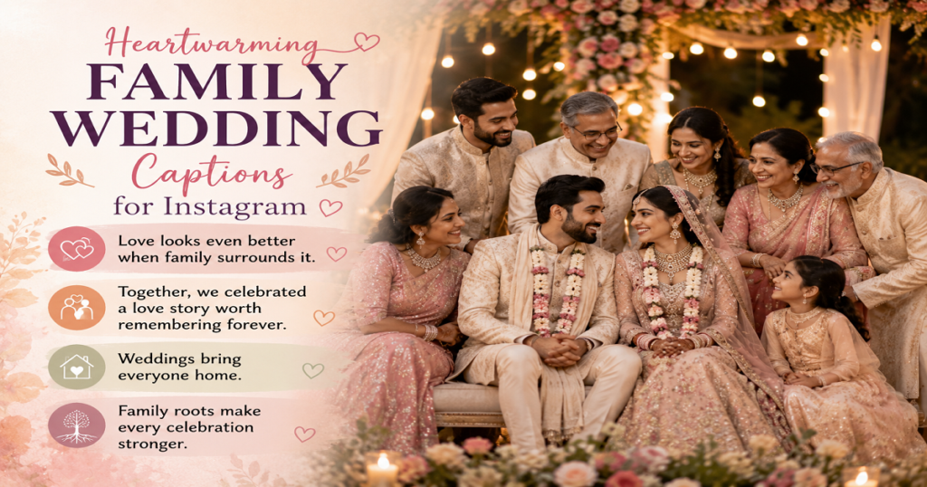 Family Wedding Captions for Instagram