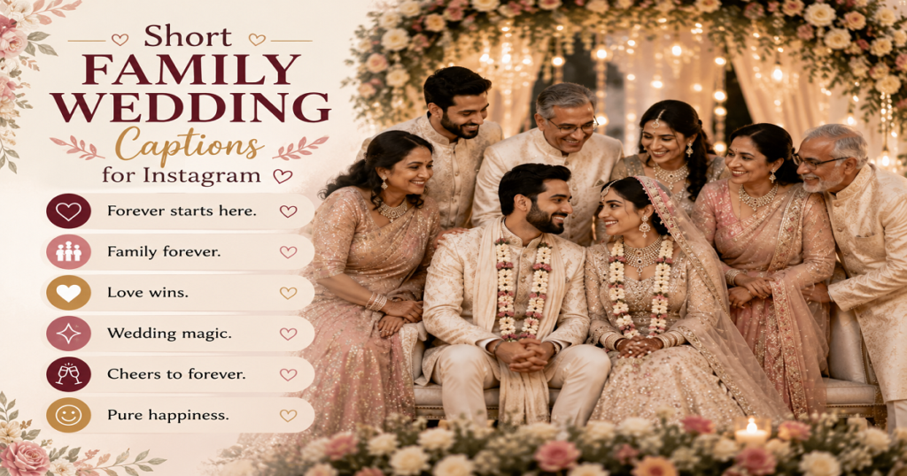 Family Wedding Captions for Instagram