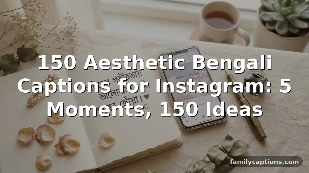 150 Aesthetic Bengali Captions for Instagram: 5 Moments, 150 Ideas