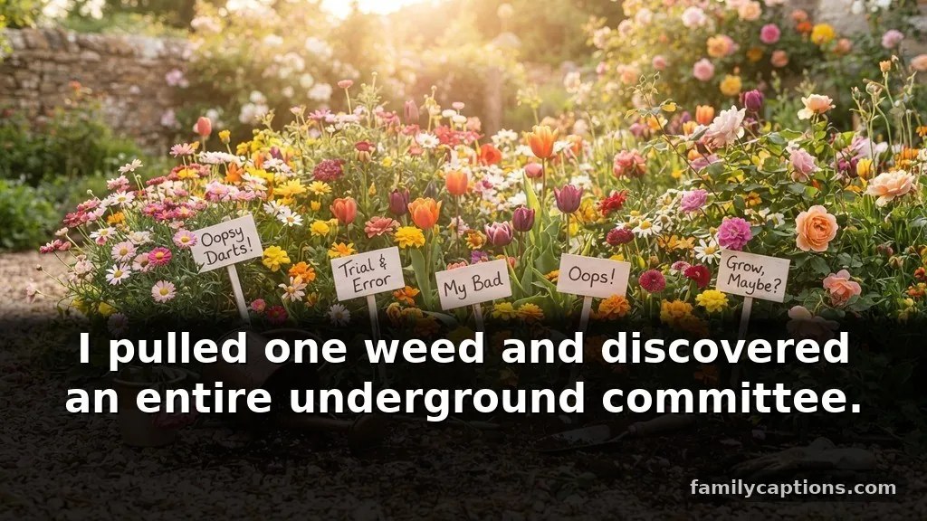Funny Flower Captions for Instagram About Garden Mishaps