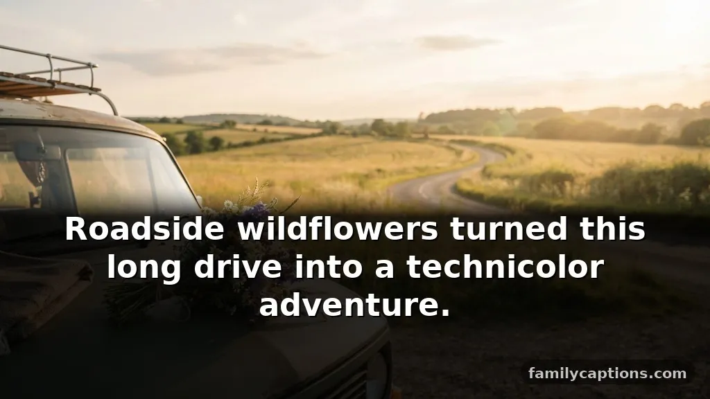 Wildflower Travel Aesthetic Flower Captions for Instagram from a Road Trip