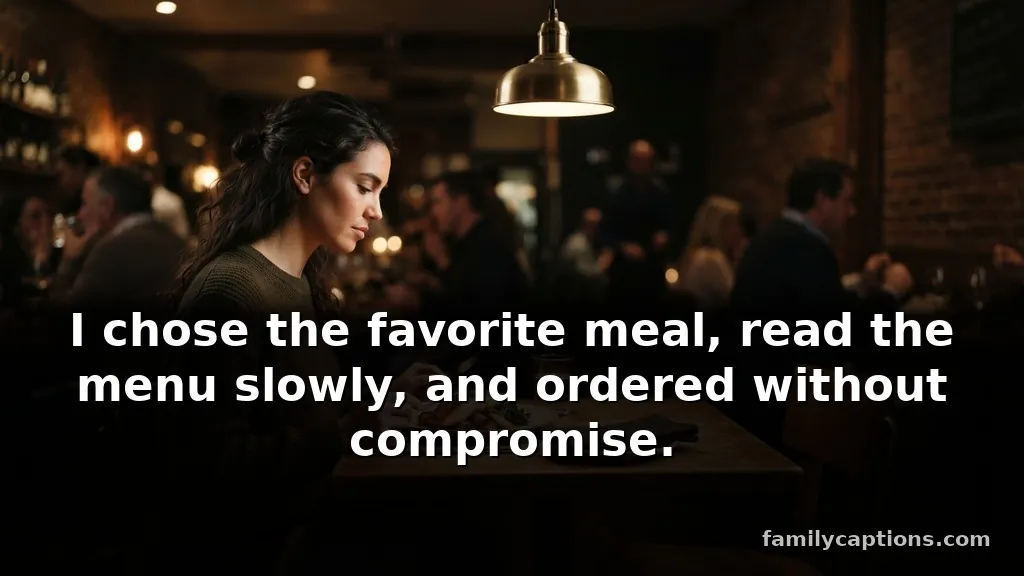 Alone Attitude Captions for Instagram at Dinner for One
