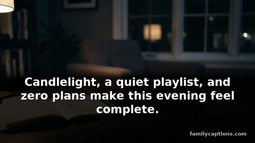 One-Word Alone Captions for Instagram on a Quiet Night In