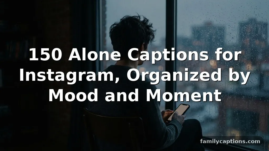 150 Alone Captions for Instagram, Organized by Mood and Moment