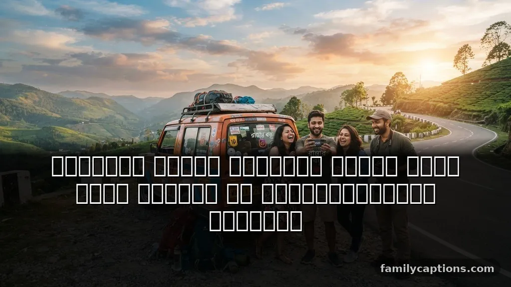 Travel captions in Bengali for a Road Trip with Friends
