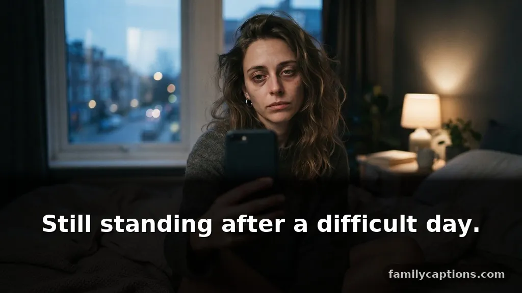 Short emotional captions for instagram selfies after a hard day