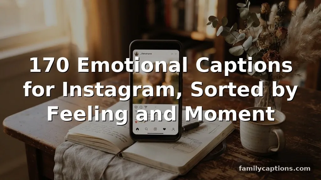 170 Emotional Captions for Instagram, Sorted by Feeling and Moment