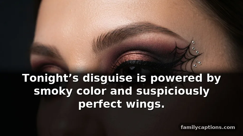 Eye makeup captions for instagram for a Halloween look