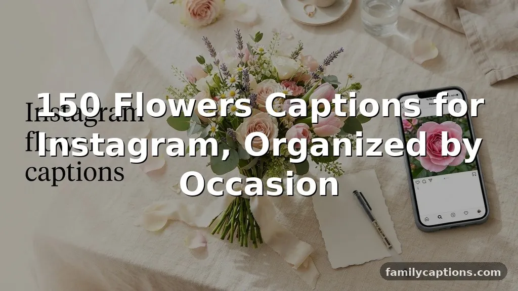 150 Flowers Captions for Instagram, Organized by Occasion