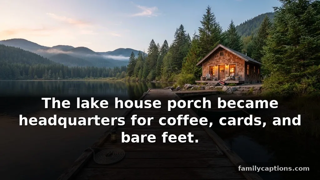 Lake house captions for Instagram from the dock and cabin