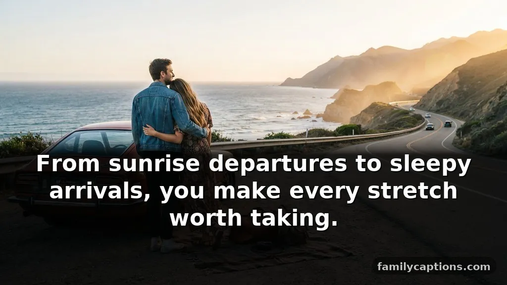 Road-trip love captions for instagram for boy on a couple getaway
