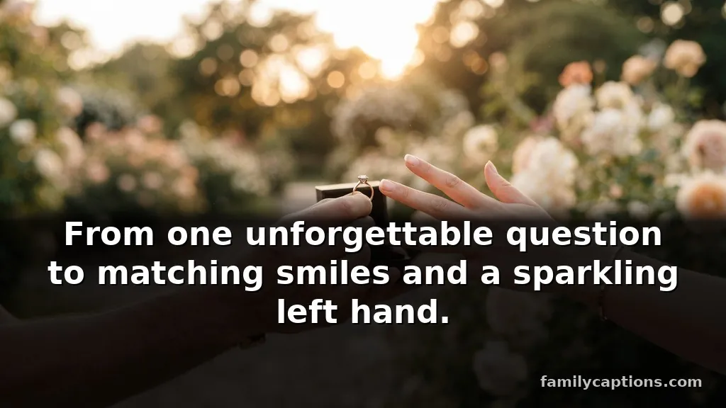 Engagement and Proposal love captions for instagram story