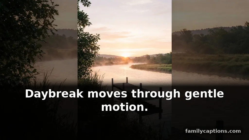 Short river captions for instagram after a sunrise by the river