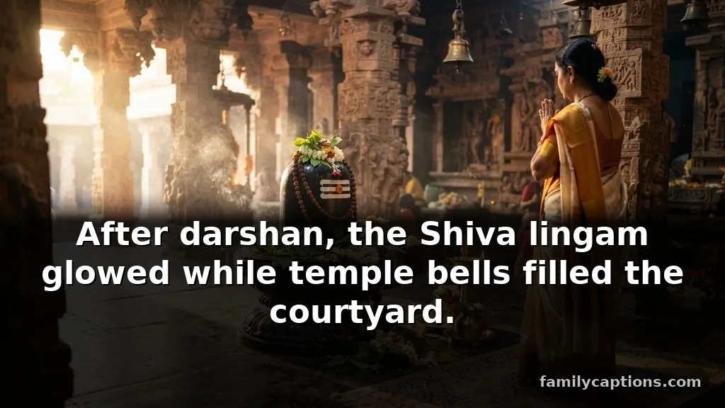Morning Temple Shiva captions for instagram after darshan