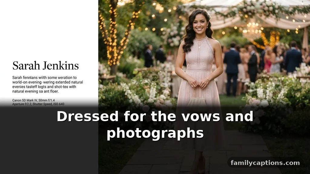 Classy short captions for instagram for girl attending a wedding