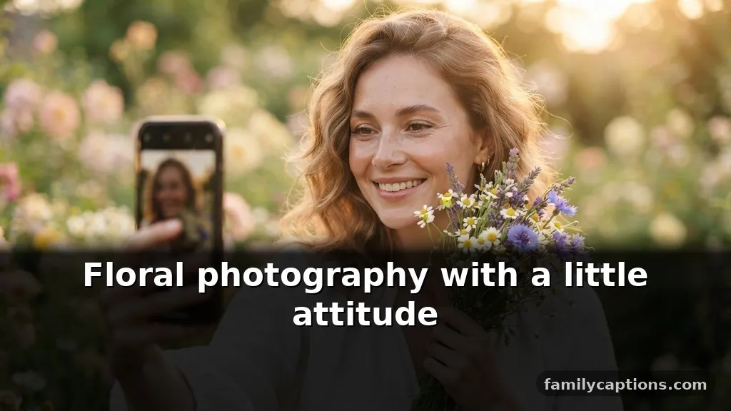 Short flower captions for instagram for girl flower selfies