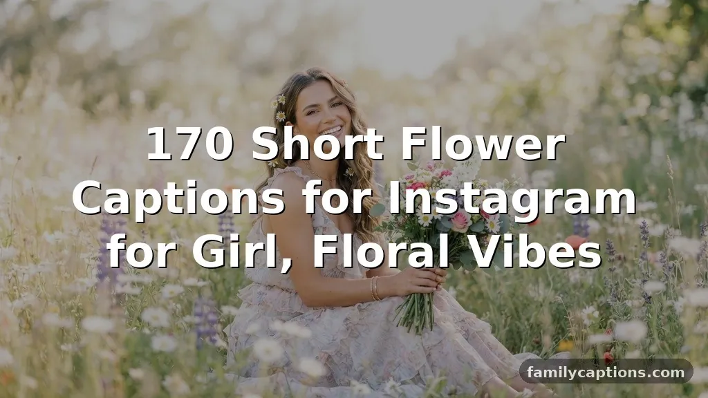 170 Short Flower Captions for Instagram for Girl, Floral Vibes