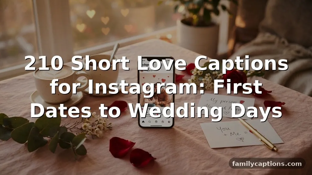 210 Short Love Captions for Instagram: First Dates to Wedding Days