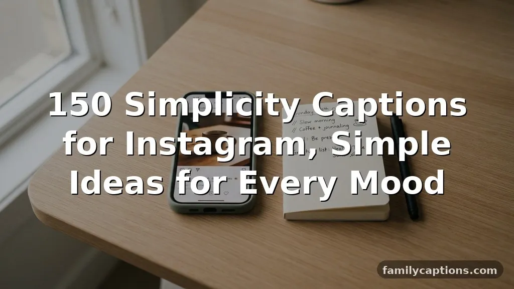 150 Simplicity Captions for Instagram, Simple Ideas for Every Mood