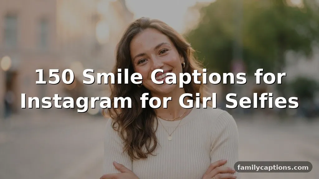 150 Smile Captions for Instagram for Girl Selfies